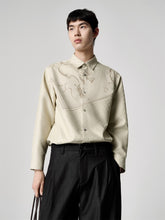 Men's Jacquard Shirt with Printed Graphic